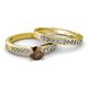 2 - Enya Classic Smoky Quartz and Diamond Bridal Set Ring 