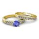 2 - Enya Classic Tanzanite and Diamond Bridal Set Ring 