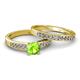 2 - Enya Classic Peridot and Diamond Bridal Set Ring 