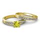 2 - Enya Classic Yellow and White Diamond Bridal Set Ring 