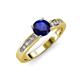 3 - Enya Classic Blue Sapphire and Diamond Engagement Ring 