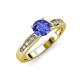 3 - Enya Classic Tanzanite and Diamond Engagement Ring 