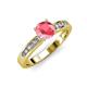 3 - Enya Classic Pink Tourmaline and Diamond Engagement Ring 