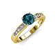 3 - Enya Classic Blue and White Diamond Engagement Ring 
