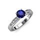 3 - Enya Classic Blue Sapphire and Diamond Engagement Ring 