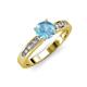 3 - Enya Classic Blue Topaz and Diamond Engagement Ring 