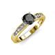 3 - Enya Classic Black and White Diamond Engagement Ring 