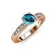 3 - Enya Classic London Blue Topaz and Diamond Engagement Ring 