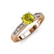 3 - Enya Classic Yellow and White Diamond Engagement Ring 