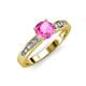 3 - Enya Classic Pink Sapphire and Diamond Engagement Ring 