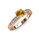 3 - Enya Classic Citrine and Diamond Engagement Ring 