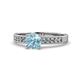 1 - Ronia Classic Aquamarine and Diamond Engagement Ring 