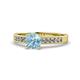 1 - Ronia Classic Aquamarine and Diamond Engagement Ring 