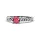 1 - Ronia Classic Rhodolite Garnet and Diamond Engagement Ring 