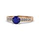 1 - Ronia Classic Blue Sapphire and Diamond Engagement Ring 
