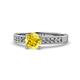 1 - Ronia Classic Yellow Sapphire and Diamond Engagement Ring 