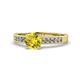 1 - Ronia Classic Yellow and White Diamond Engagement Ring 