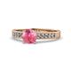 1 - Ronia Classic Pink Tourmaline and Diamond Engagement Ring 