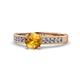 1 - Ronia Classic Citrine and Diamond Engagement Ring 