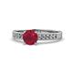 1 - Ronia Classic Ruby and Diamond Engagement Ring 