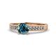 1 - Ronia Classic Blue and White Diamond Engagement Ring 