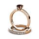 3 - Enya Classic Red Garnet and Diamond Bridal Set Ring 