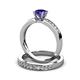 3 - Enya Classic Iolite and Diamond Bridal Set Ring 
