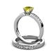 3 - Enya Classic Yellow and White Diamond Bridal Set Ring 