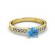 2 - Ronia Classic Blue Topaz and Diamond Engagement Ring 