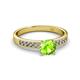 2 - Ronia Classic Peridot and Diamond Engagement Ring 