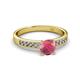 2 - Ronia Classic Rhodolite Garnet and Diamond Engagement Ring 