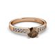 2 - Ronia Classic Smoky Quartz and Diamond Engagement Ring 