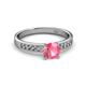 2 - Ronia Classic Pink Tourmaline and Diamond Engagement Ring 