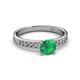 2 - Ronia Classic Emerald and Diamond Engagement Ring 