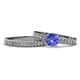 1 - Ronia Classic Tanzanite and Diamond Bridal Set Ring 