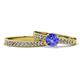 1 - Ronia Classic Tanzanite and Diamond Bridal Set Ring 