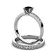 3 - Ronia Classic Black and White Diamond Bridal Set Ring 