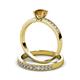 3 - Ronia Classic Citrine and Diamond Bridal Set Ring 