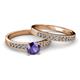 2 - Ronia Classic Iolite and Diamond Bridal Set Ring 