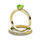 3 - Ronia Classic Peridot and Diamond Bridal Set Ring 