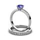 3 - Ronia Classic Tanzanite and Diamond Bridal Set Ring 