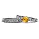 1 - Ronia Classic Citrine and Diamond Bridal Set Ring 