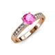 3 - Ronia Classic Pink Sapphire and Diamond Engagement Ring 