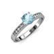 3 - Ronia Classic Aquamarine and Diamond Engagement Ring 