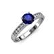 3 - Ronia Classic Blue Sapphire and Diamond Engagement Ring 