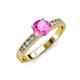 3 - Ronia Classic Pink Sapphire and Diamond Engagement Ring 