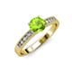 3 - Ronia Classic Peridot and Diamond Engagement Ring 