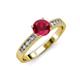3 - Ronia Classic Ruby and Diamond Engagement Ring 