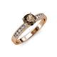 3 - Ronia Classic Smoky Quartz and Diamond Engagement Ring 