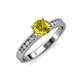 3 - Ronia Classic Yellow and White Diamond Engagement Ring 